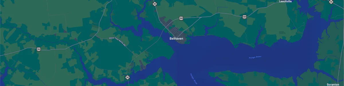 Belhaven NC waterfront and business district